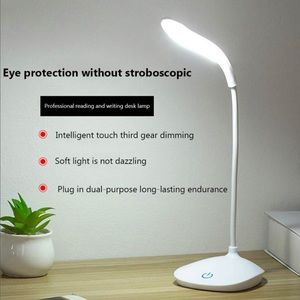 BRAND NEW USB LED Portable Table Lamp, w/Eye Protection, Touch Activated, White